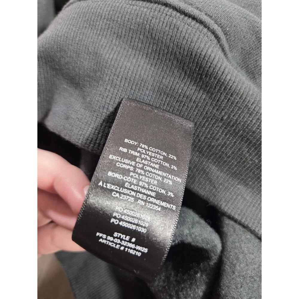 Aritzia Womens SweatFleece Coal Grey Crew Neck Sweatshirt sz L Minimalist Cozy - Picture 7 of 7